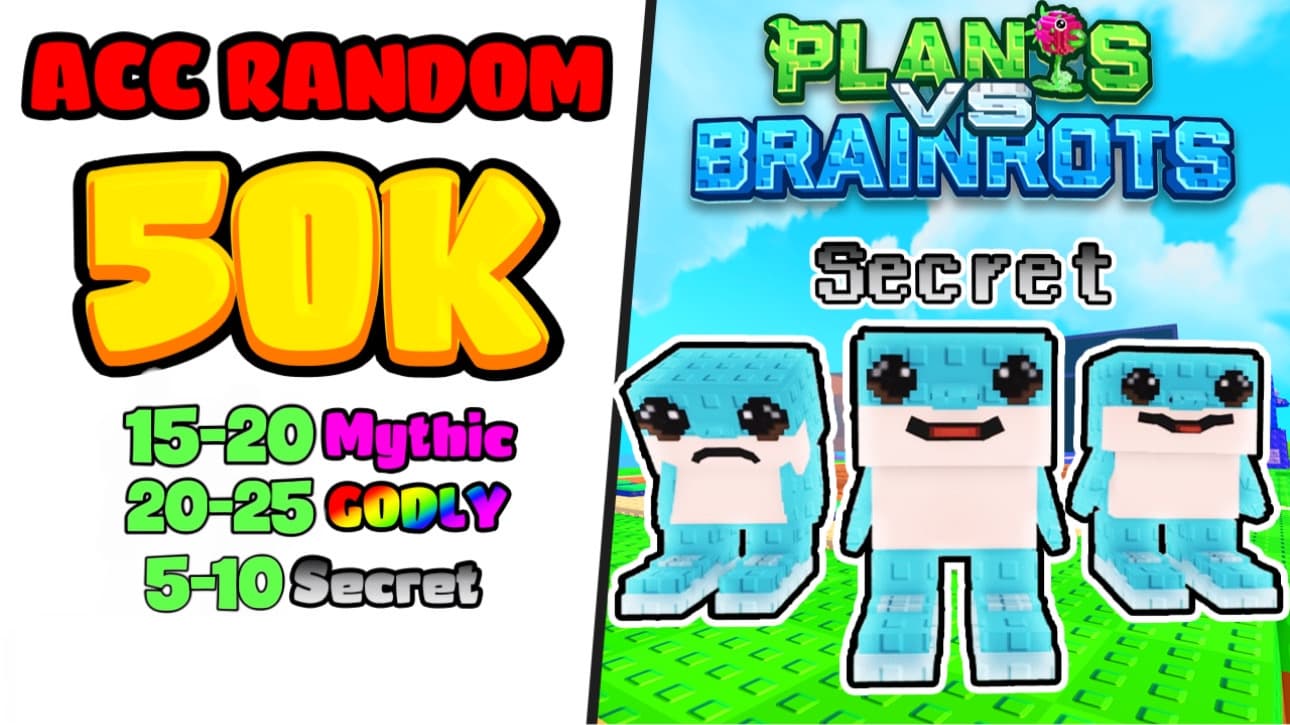 Ảnh minh họa RANDOM PLANT VS BRAINROT 50K