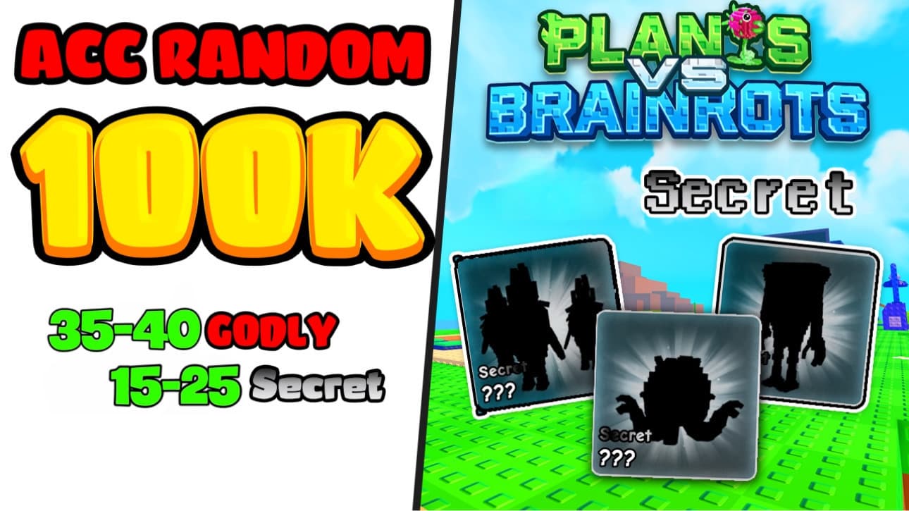 Ảnh minh họa RANDOM PLANT VS BRAINROT 100K